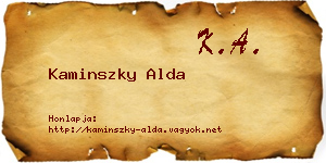 Kaminszky Alda névjegykártya